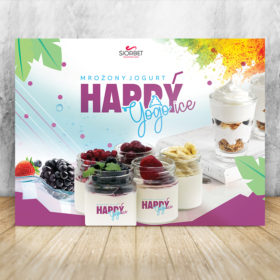 baner reklamowy mrożony jogurt happyice siorbet 200 x 150
