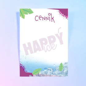 CENNIK HAPPYice Lody 42cmx29,7cm