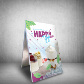 potykacz tablica reklamowa jogurt mrożony
