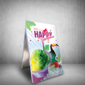 potykacz reklamowy lody hawajskie happy ice