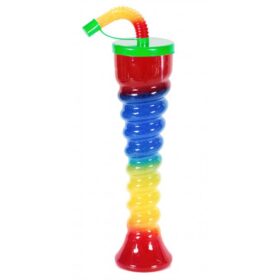 Kielich do slushy spirala zielony płaski dekielek 350 ml
